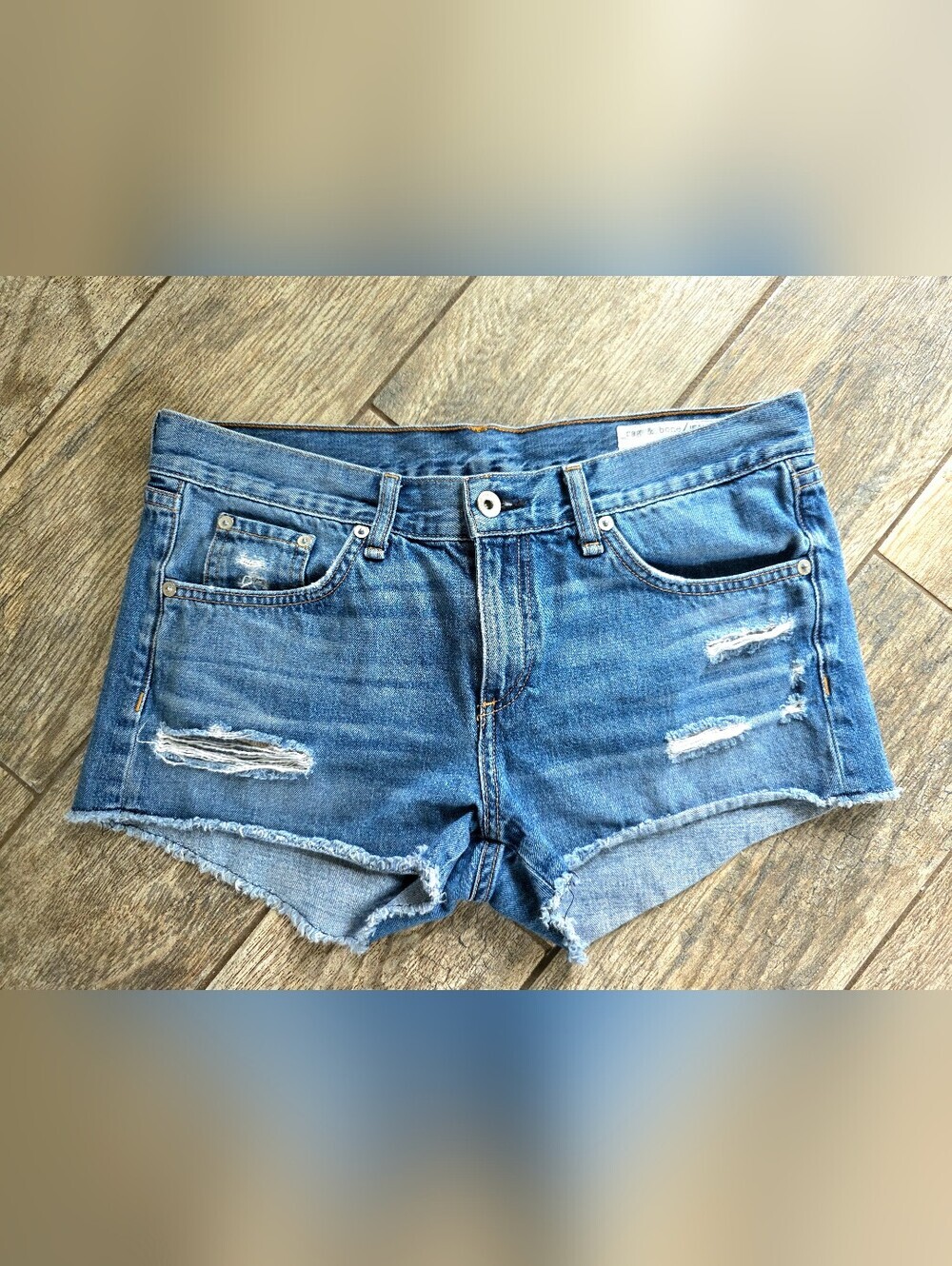 Rag & Bone Distressed Denim Cutoff Shorts Summer JEAN Sz 27